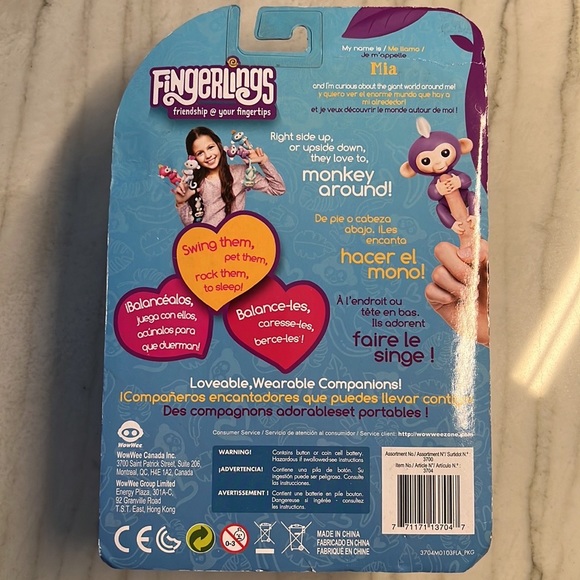 Fingerlings friendship @ your fingertips Baby Monkey in purple - Picture 4 of 5